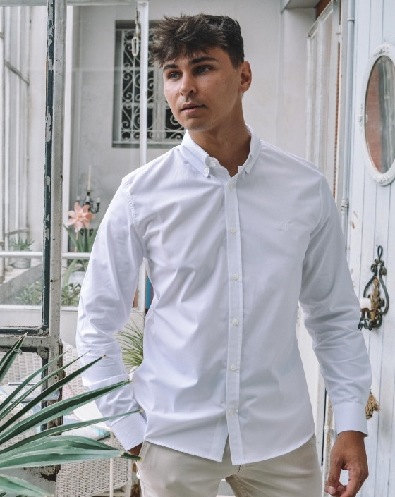 Chemise popeline blanche made in France