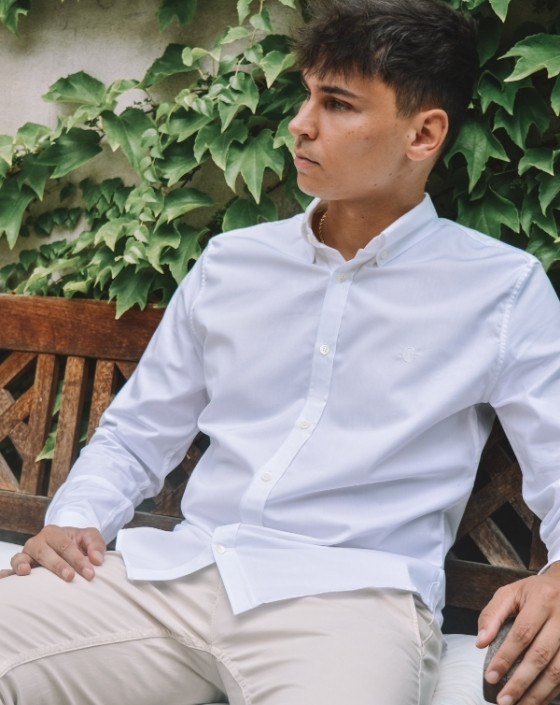 Chemise popeline blanche made in France