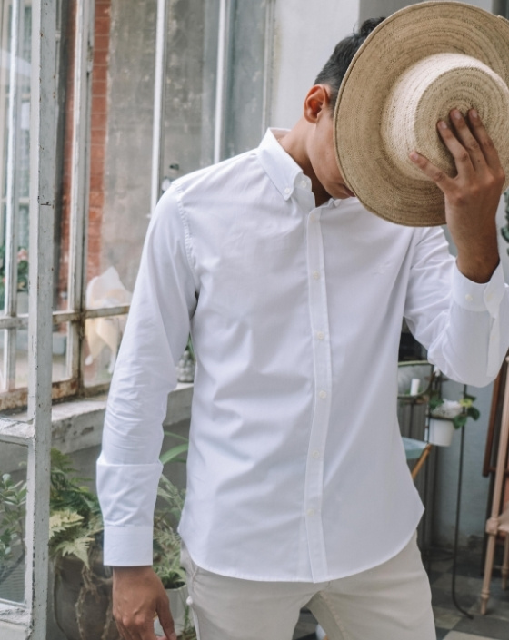 Chemise popeline blanche made in France