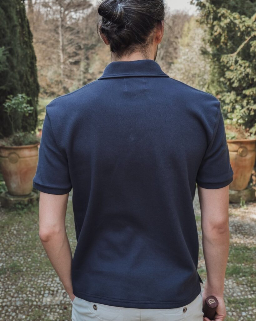 Polo bleu fabriqué en France