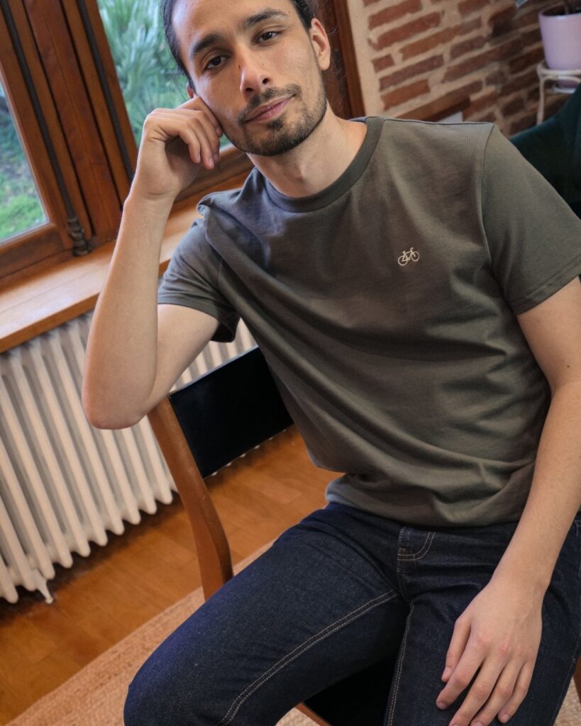 T-shirt kaki made in France