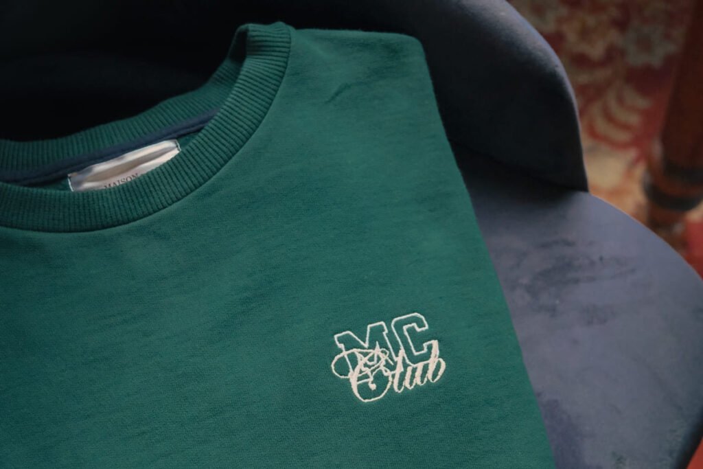 Tissu français Sweat Cambridge Maison Carrillo vert sapin