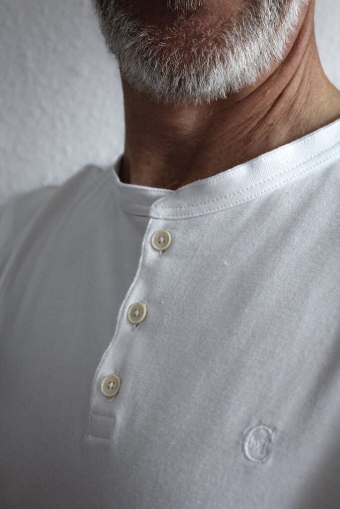 Henley blanc made in France Maison Carrillo