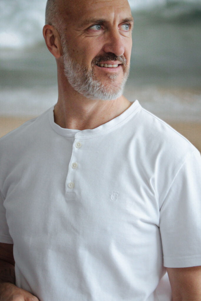 Henley blanc made in France Maison Carrillo