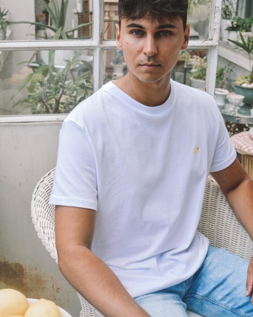 T-shirt col rond blanc